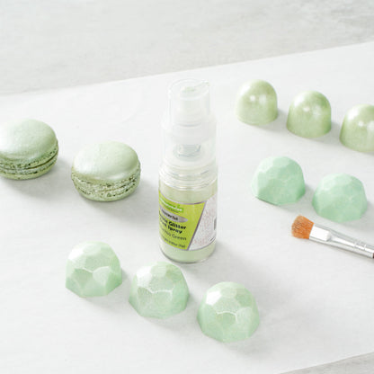 Pastry Tek 5g Pistachio Green Edible Glitter Dust Spray - 1 count box