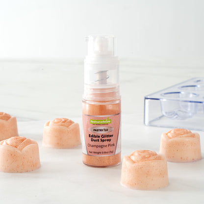 Pastry Tek 5g Champagne Pink Edible Glitter Dust Spray - 1 count box