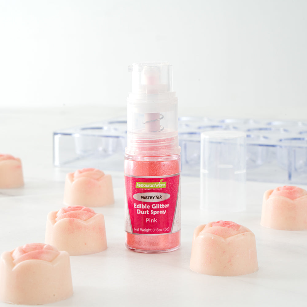 Pastry Tek 5g Pink Edible Glitter Dust Spray - 1 count box