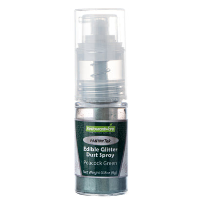Pastry Tek 5g Peacock Green Edible Glitter Dust Spray - 1 count box