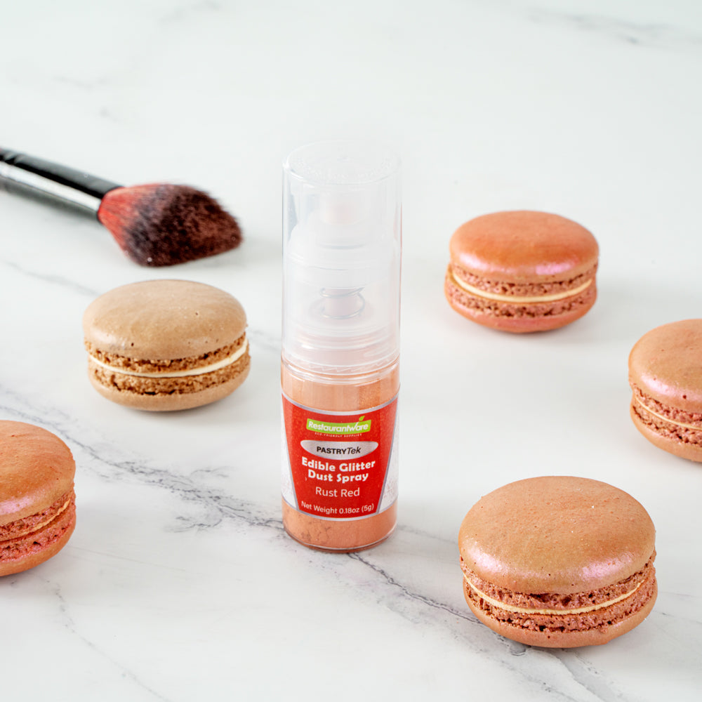 Pastry Tek Rust Red Edible Glitter Dust Spray - 1 count box