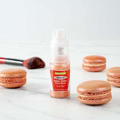 Pastry Tek Rust Red Edible Glitter Dust Spray - 1 count box