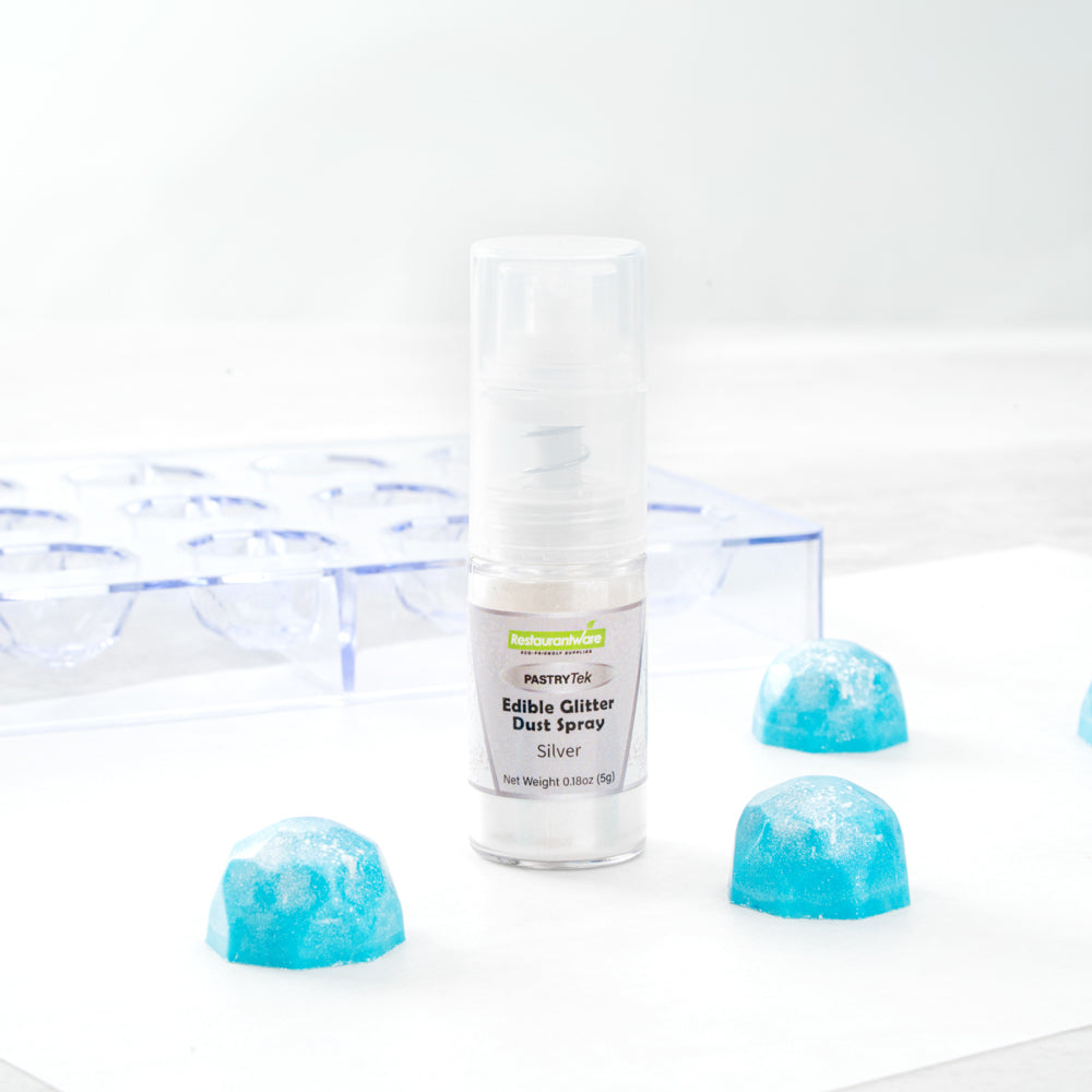 Pastry Tek 5g Silver Edible Glitter Dust Spray - 1 count box