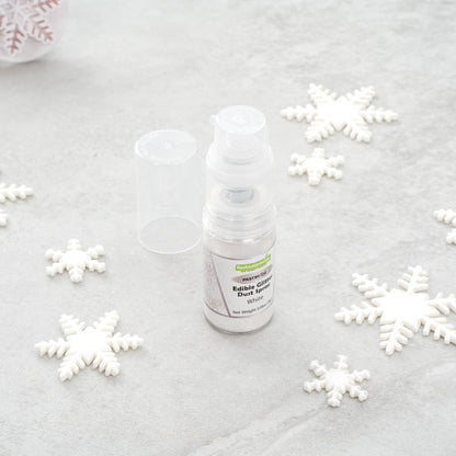 Pastry Tek 5g White Edible Glitter Dust Spray - 1 count box