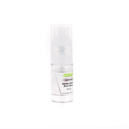 Pastry Tek 5g White Edible Glitter Dust Spray - 1 count box