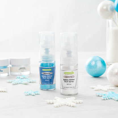 Pastry Tek 5g White Edible Glitter Dust Spray - 1 count box