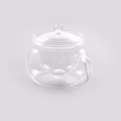 Forma Professional 17 oz Round Glass Teapot - Double Wall - 5 1/4" x 5 1/4" x 5" - 1 count box