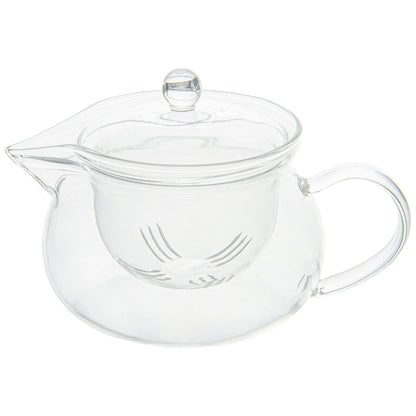 Forma Professional 17 oz Round Glass Teapot - Double Wall - 5 1/4" x 5 1/4" x 5" - 1 count box