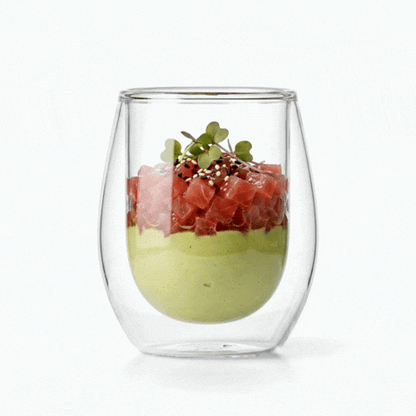 Forma Professional 3 oz Round Appetizer Shot Glass - Double Wall - 2 1/2" x 2 1/2" x 2 3/4" - 10 count box