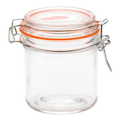 Vetri 9 oz Round Glass Nostalgic Mason Jar - with Clamp Lid - 3 1/4" x 3 1/4" x 3 3/4" - 10 count box
