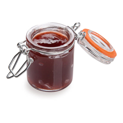 Vetri 2 oz Round Glass Nostalgic Mason Jar - with Clamp Lid - 1 3/4" x 1 3/4" x 2 1/4" - 10 count box