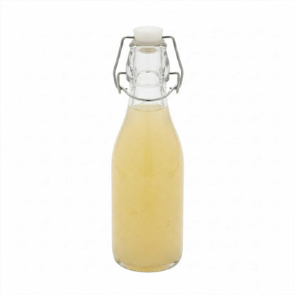 Vetri 9 oz Round Glass Nostalgic Bottle - Swing Top - 2 1/4" x 2 1/4" x 7 3/4" - 10 count box