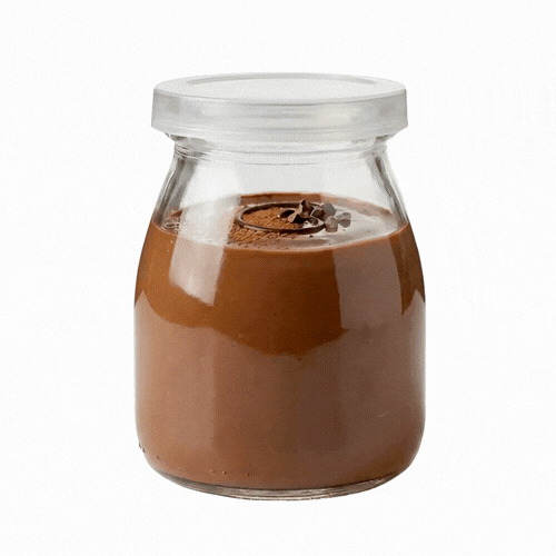 Vetri 5 oz Round Nostalgic Milk and Yogurt Glass - with Plastic Lid - 2 1/2" x 2 1/2" x 3 1/4" - 100 count box