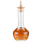 Bar Lux 4 oz Glass Modern Style Bitters Bottle - Copper-Plated Dasher - 5 3/4" x 2 3/4" x 2 3/4" - 1 count box
