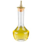 Bar Lux 4 oz Glass Modern Style Bitters Bottle - Gold-Plated Dasher - 5 3/4" x 2 3/4" x 2 3/4" - 1 count box