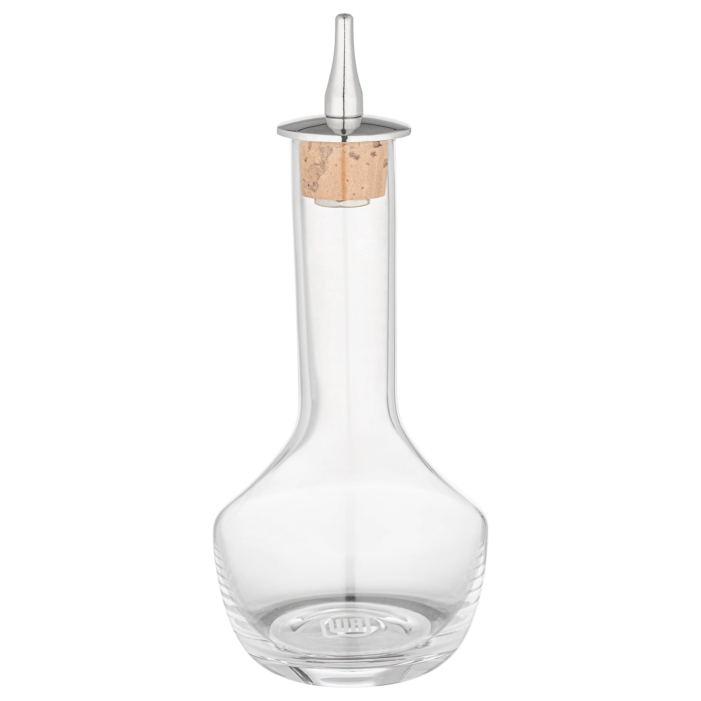 Bar Lux 4 oz Glass Modern Style Bitters Bottle - Silver Dasher - 5 3/4" x 2 3/4" x 2 3/4" - 1 count box