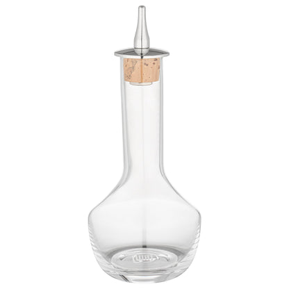 Bar Lux 4 oz Glass Modern Style Bitters Bottle - Silver Dasher - 5 3/4" x 2 3/4" x 2 3/4" - 1 count box