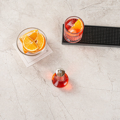 Bar Lux 4 oz Glass Modern Style Bitters Bottle - Silver Dasher - 5 3/4" x 2 3/4" x 2 3/4" - 1 count box