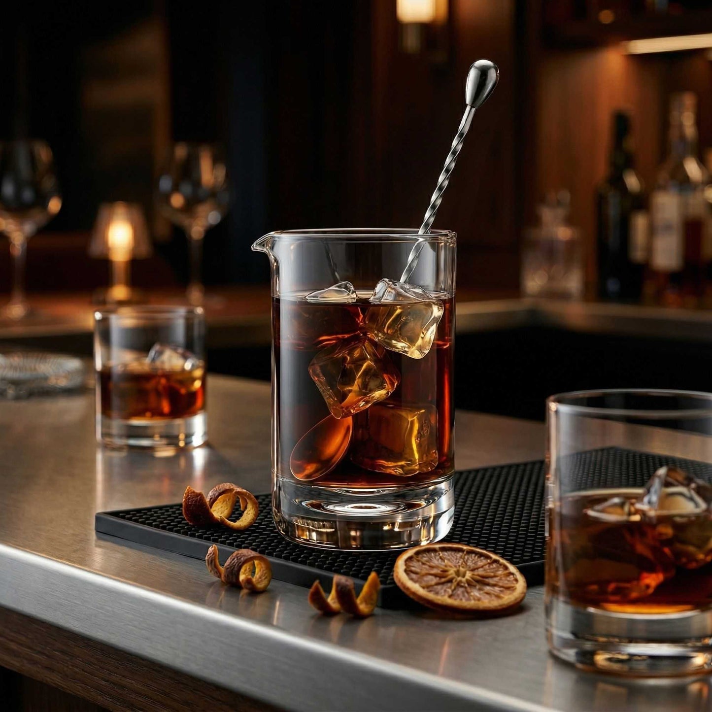Bar Lux 17 oz Cocktail Mixing Glass - Hand-Blown, Crystal - 3 3/4" x 3 1/2" x 5 3/4" - 1 count box