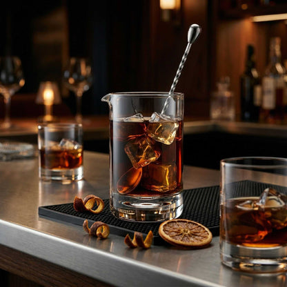 Bar Lux 17 oz Cocktail Mixing Glass - Hand-Blown, Crystal - 3 3/4" x 3 1/2" x 5 3/4" - 1 count box