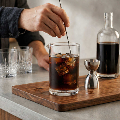 Bar Lux 17 oz Cocktail Mixing Glass - Hand-Blown, Crystal - 3 3/4" x 3 1/2" x 5 3/4" - 1 count box