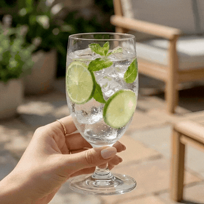 Voglia Nude 14 oz Water Goblet Glass - Crystal - 3" x 3" x 6 1/2" - 12 count box