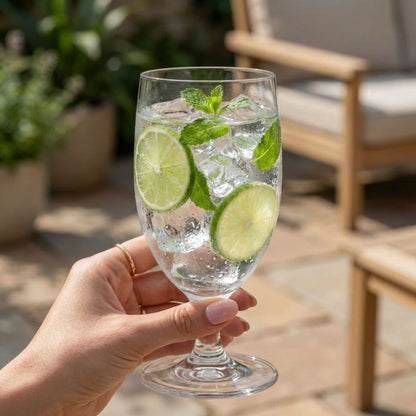Voglia Nude 14 oz Water Goblet Glass - Crystal - 3" x 3" x 6 1/2" - 12 count box