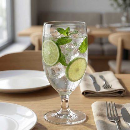 Voglia Nude 14 oz Water Goblet Glass - Crystal - 3" x 3" x 6 1/2" - 6 count box