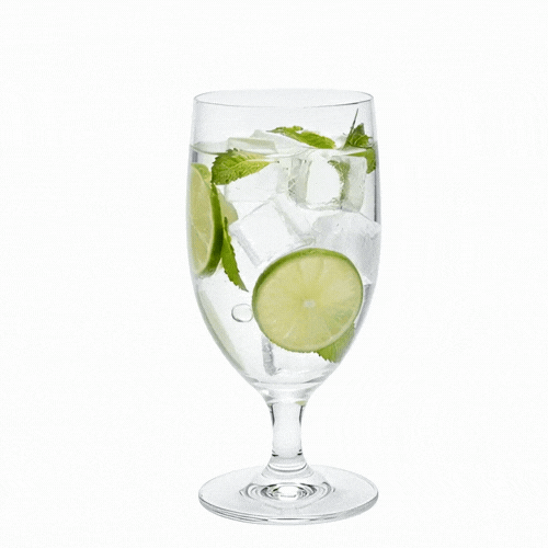 Voglia Nude 14 oz Water Goblet Glass - Crystal - 3" x 3" x 6 1/2" - 6 count box