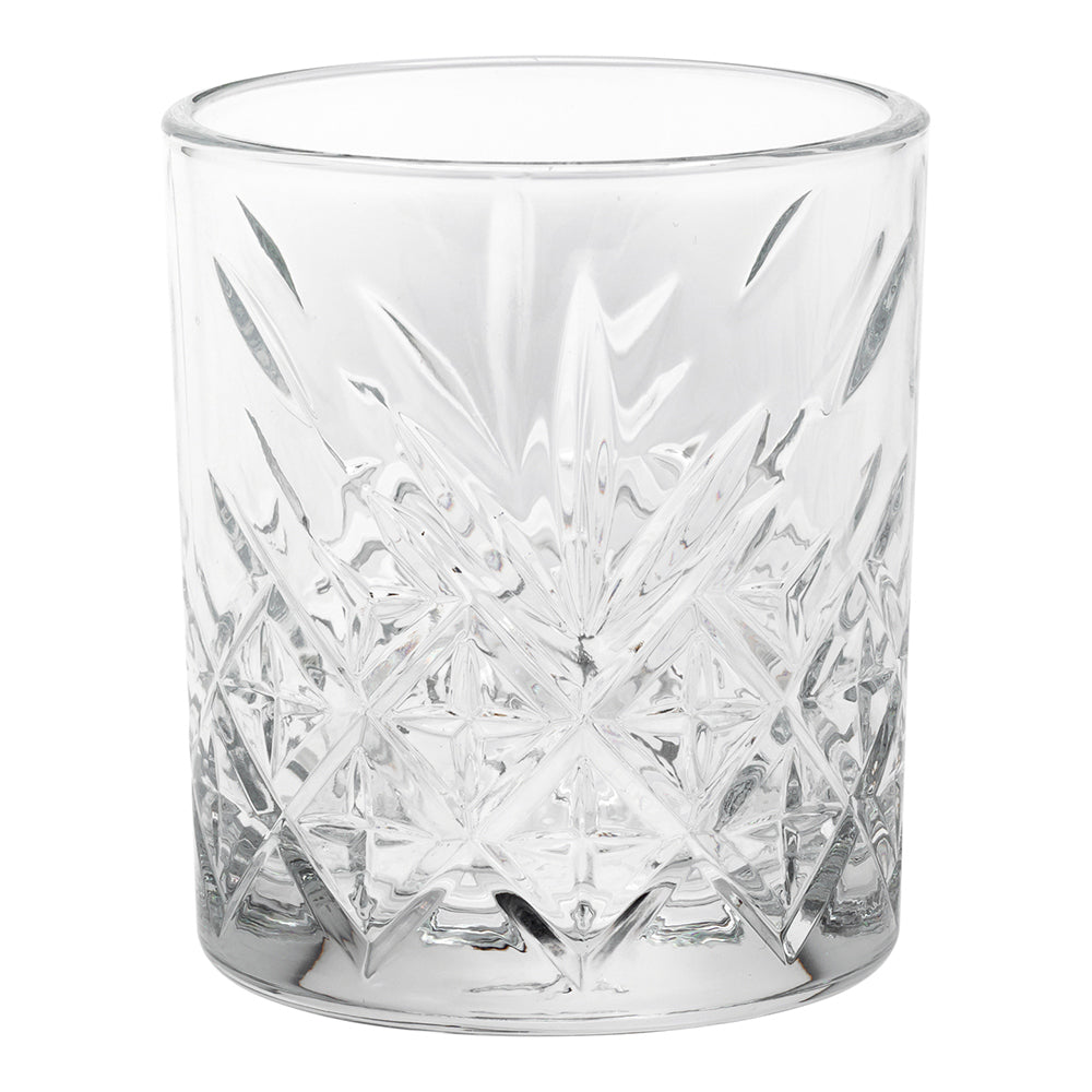 Timeless 7 oz Rocks Glass - Etched - 2 3/4" x 2 3/4" x 3 1/4" - 6 count box