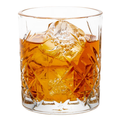 Timeless 7 oz Rocks Glass - Etched - 2 3/4" x 2 3/4" x 3 1/4" - 6 count box