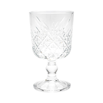 Timeless 11 oz Cocktail Glass - Stemmed, Etched - 3 1/2" x 3 1/2" x 6" - 6 count box