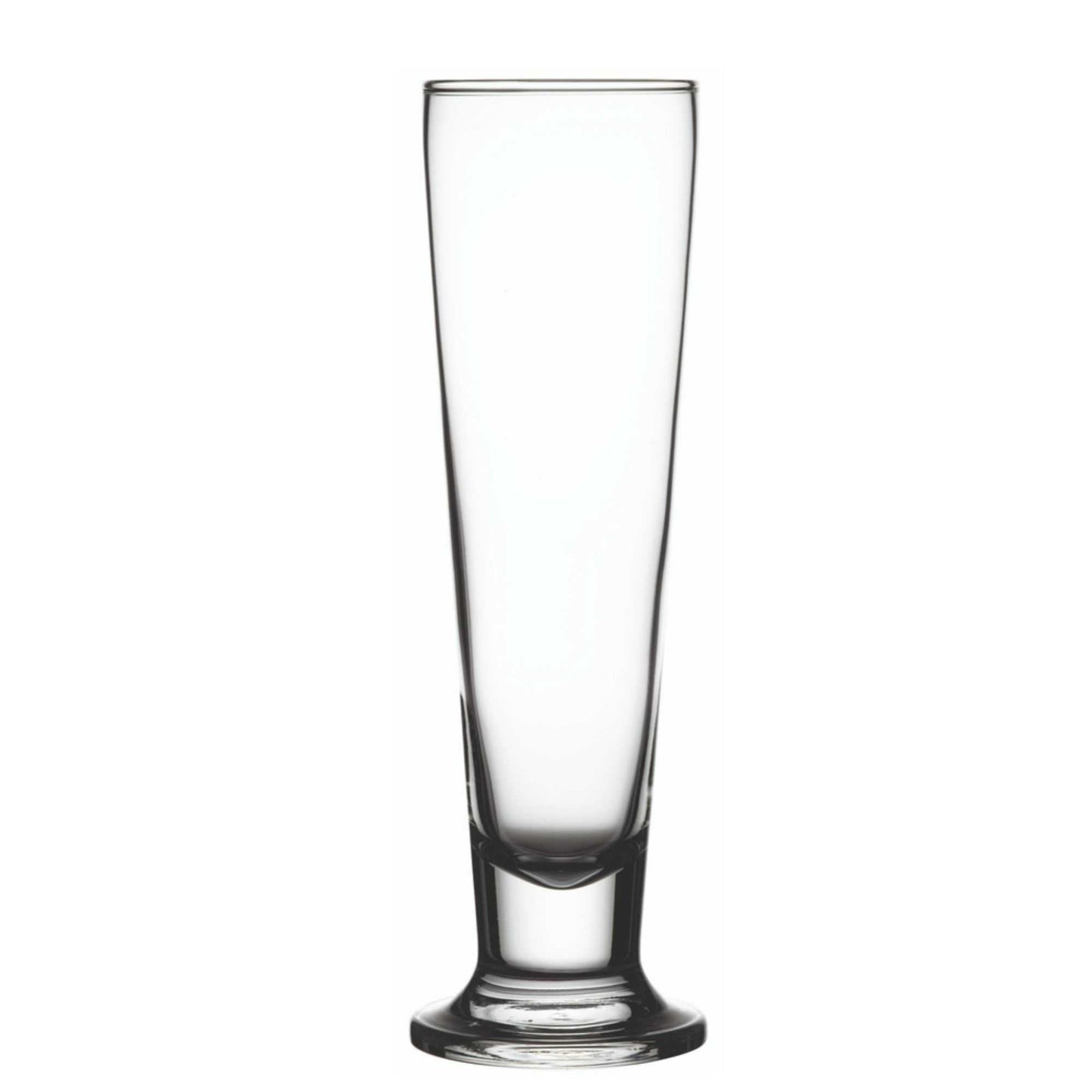 Bev Tek 14 oz Pilsner Glass - Tall-Footed - 2 1/2" x 2 1/2" x 9 1/2" - 6 count box
