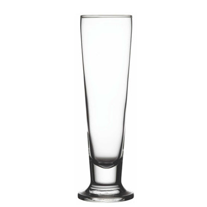 Bev Tek 14 oz Pilsner Glass - Tall-Footed - 2 1/2" x 2 1/2" x 9 1/2" - 6 count box