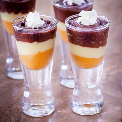 Forma professional 2 oz Concave Dessert Shot Glass - 1 3/4" x 1 3/4" x 4 1/4" - 6 count box