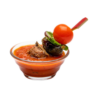 Mini Serve 3 oz Glass Strata Mini Tasting Bowl - 3 1/4" x 3 1/4" x 1 1/2" - 6 count box