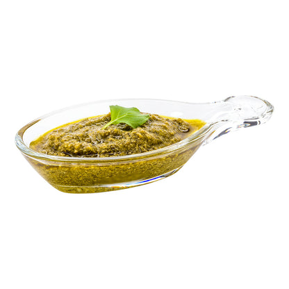 Mini Serve 2 oz Glass Leaf Mini Tasting Dish - Etched, with Handle - 4 3/4" x 2 1/4" x 1" - 60 count box