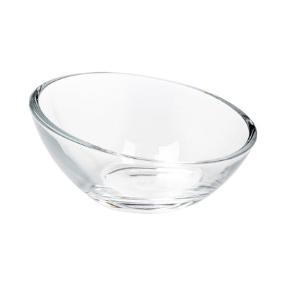 Mini Serve 3 oz Glass Incline Mini Dessert Bowl - 3 3/4" x 3 3/4" x 1 3/4" - 6 count box
