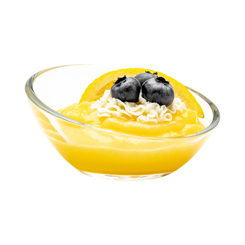 Mini Serve 3 oz Glass Incline Mini Dessert Bowl - 3 3/4" x 3 3/4" x 1 3/4" - 6 count box