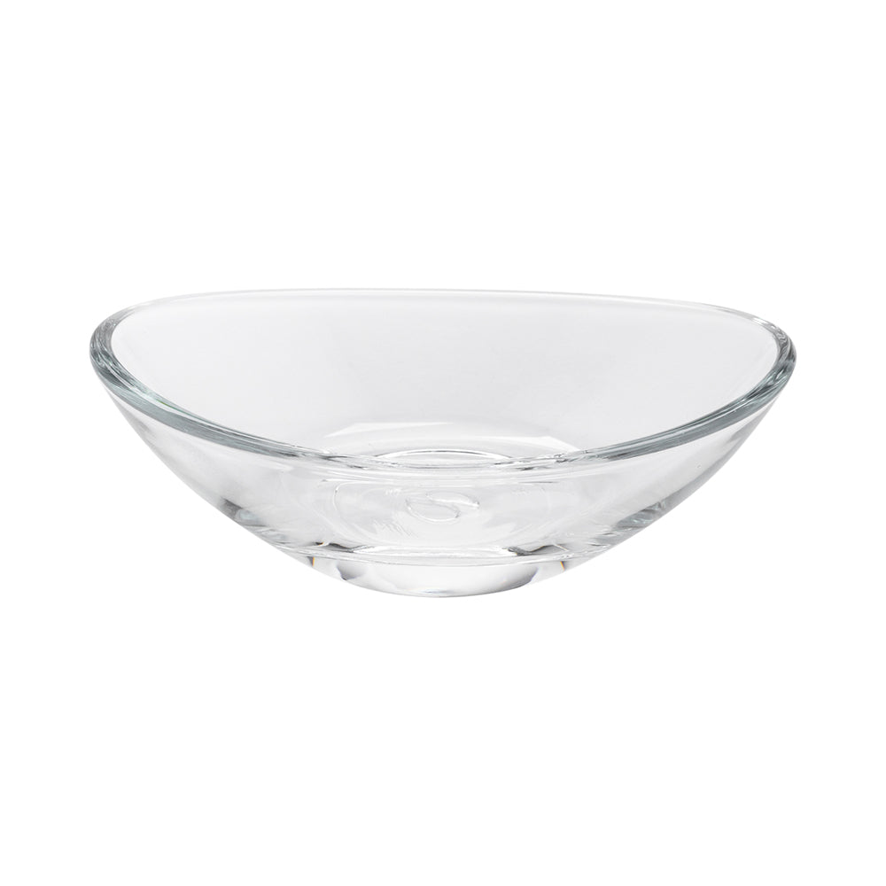 Mini Serve 2 oz Glass Ellipse Mini Tasting Bowl - 3 3/4" x 2 1/4" x 1" - 6 count box