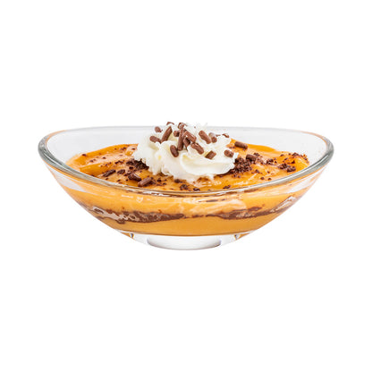 Mini Serve 2 oz Glass Ellipse Mini Tasting Bowl - 3 3/4" x 2 1/4" x 1" - 6 count box