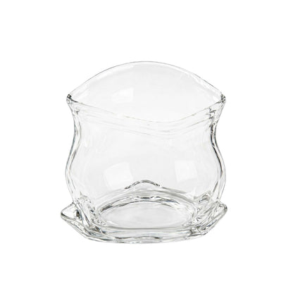 Vetri 8 oz Round Clear Glass Unzipped Bag Bowl - 3 1/4" x 2 3/4" x 3 1/4" - 1 count box