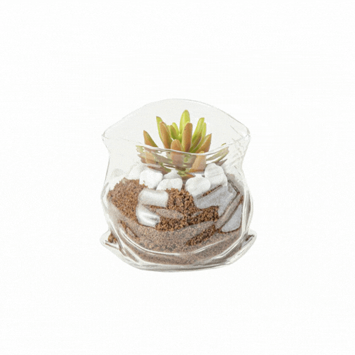 Vetri 8 oz Round Clear Glass Unzipped Bag Bowl - 3 1/4" x 2 3/4" x 3 1/4" - 1 count box
