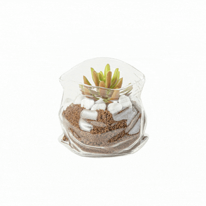 Vetri 8 oz Round Clear Glass Unzipped Bag Bowl - 3 1/4" x 2 3/4" x 3 1/4" - 1 count box