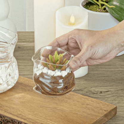 Vetri 8 oz Round Clear Glass Unzipped Bag Bowl - 3 1/4" x 2 3/4" x 3 1/4" - 1 count box