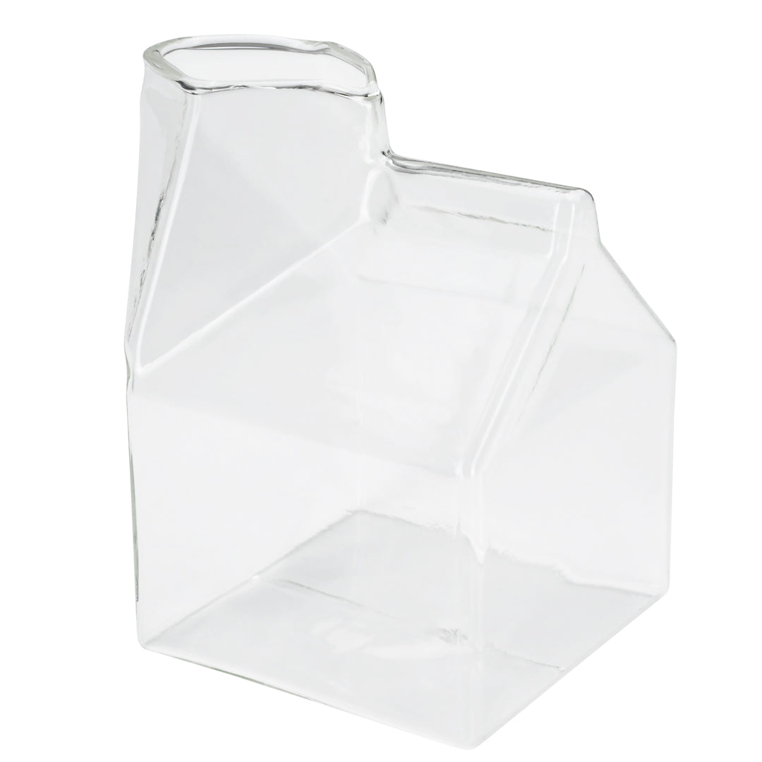 Vetri 12 oz Clear Glass Milk Carton - 3 1/4" x 2 3/4" x 4" - 1 count box