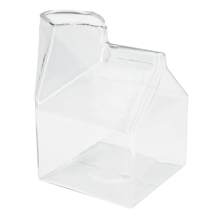 Vetri 12 oz Clear Glass Milk Carton - 3 1/4" x 2 3/4" x 4" - 1 count box