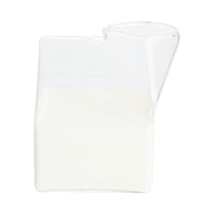 Vetri 12 oz Clear Glass Milk Carton - 3 1/4" x 2 3/4" x 4" - 1 count box