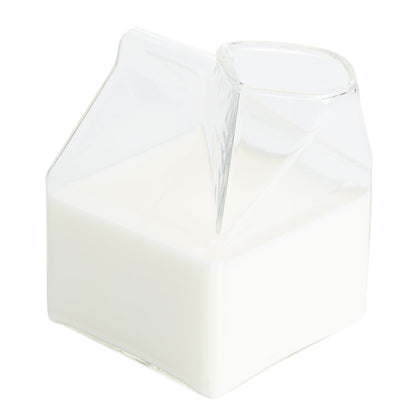 Vetri 12 oz Clear Glass Milk Carton - 3 1/4" x 2 3/4" x 4" - 1 count box