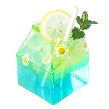 Vetri 12 oz Clear Glass Milk Carton - 3 1/4" x 2 3/4" x 4" - 1 count box